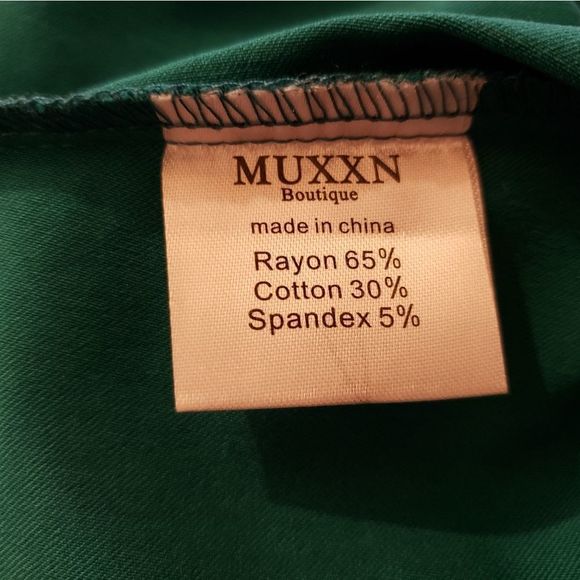 MUXXIN Boutique Teal Green Ruched Fitted Dress - Picture 7 of 8